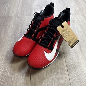 Nike Football Cleats Men 11 Red Black Shoe Menace Shark Low Brand New With‎ Tags